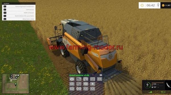 Мод"AUTOCOMBINE V4.1" для Farming Simulator 2015