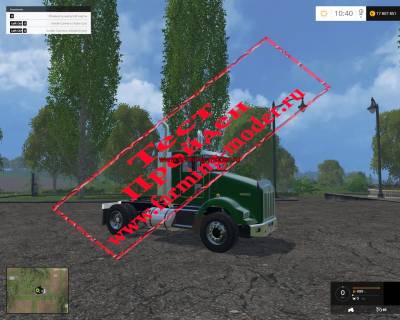 Мод "KENWORTH T800 DAYCAB SINGLE AXLE GREEN TRUCK V1.0" для Farming Simulator 2015