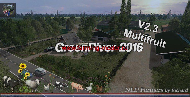 Карта «GREEN RIVER 2016 MOD V 2.3 MULTIFRUIT» для Farming Simulator 2015