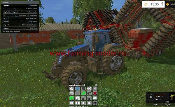 Мод"AUTOTRACTOR V2.5" для Farming Simulator 2015