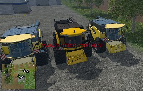 Мод Pac "NH CX7080, NH CR 680 и NH CR 9060"для Farming Simulator 2015