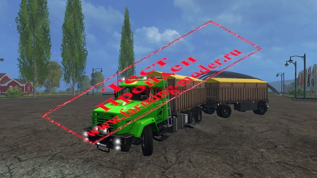Мод"Kraz_64431_and_GKB_9350" для Farming Simulator 2015