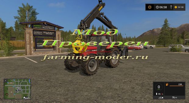 Мод "PONSSE MOUNTED CRANE FOR TRACTORS V 1.0" для Farming Simulator 2017