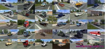 Euro Truck Simulator 2 "Трафик с Русскими автомобилями от jazzycat V1.3