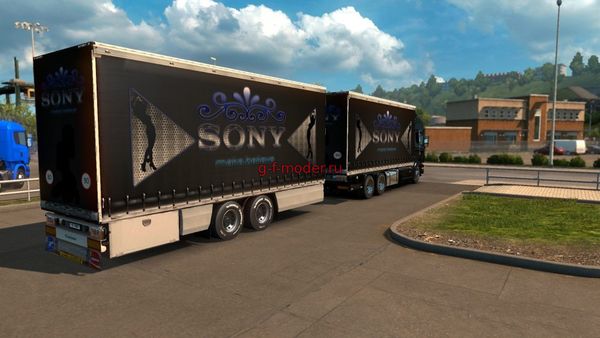 Euro Truck Simulator 2 "SONY TRAILER FOR BDF TANDEM TRUCK PACK V1.0"