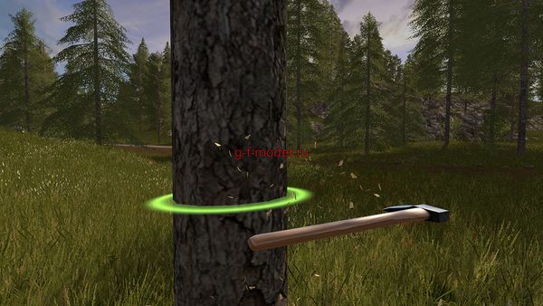 Mod Wooden Chop Axe v 1.0 для Farming Simulator 2017