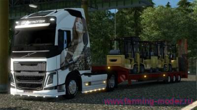 Euro Truck Simulator 2 Volvo FH Девушка
