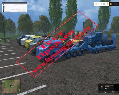 Мод "OSHKOSH M1070 TRUCK WITH TRAILER V1.0" для Farming Simulator 2015